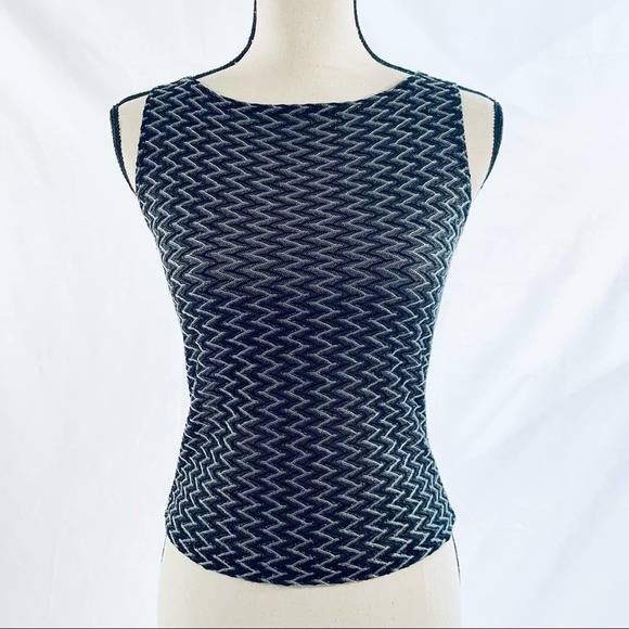 TASTY Sheer Chevron Blouse - Picture 9 of 9